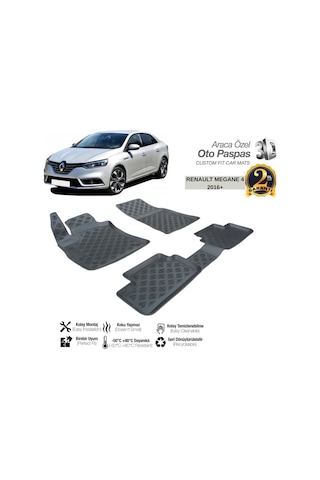 3d Paspas Siyah Renault Megane 4 2016+