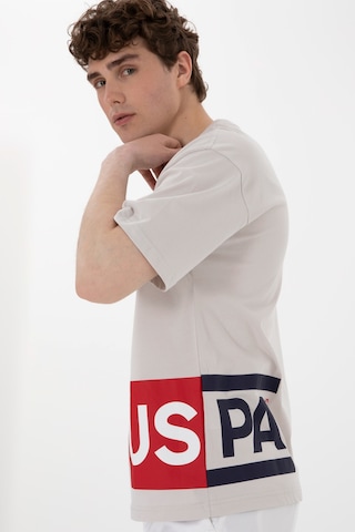 U.S. Polo Assn. Erkek Comfort Fit Bisiklet Yaka Açık Gri Tişört 50306879-VR001