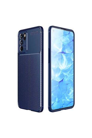Oppo Reno 6 4G Kilif Zore Negro Silikon Kapak-Lacivert 525882268