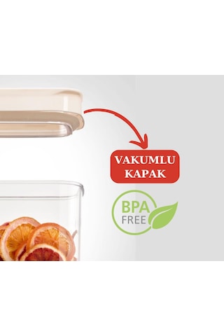 Flosoft 3’Lü Lüks Kristal Dikdörtgen Erzak Saklama Kabı Seti 3X700 Ml Şeffaf