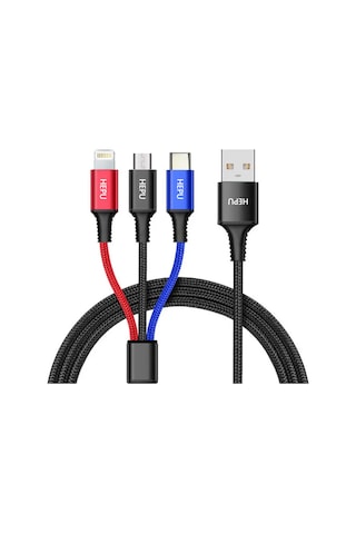 Hepu Hp-11 Multi 3in1 2.4a 1.2m Data Ve Şarj Kablosu