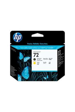 HP 72 C9384A Mat Siyah ve Sarı DesignJet Baskı Kafası