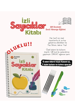 İzli Sayıcıklar Kitabı Oluklu 1 Adet Sihirli Uçan Kalem- Tutma A