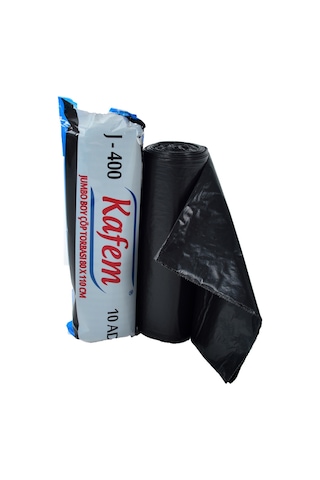 Kafem J400 Jumbo Boy Çöp Poşeti 5 x 10'lu Siyah 80 x 110 CM