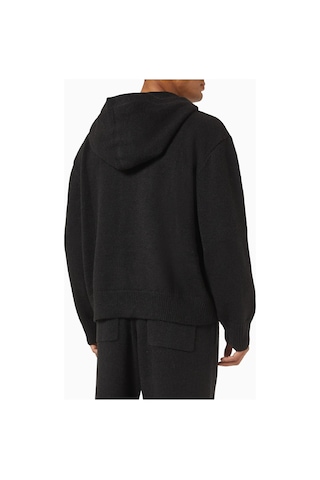 Maniere De Voir Eiffel Hoodie, Örgü Kapüşonlu Üst, Işlemeli Logo Ve Yivli Detaylar Siyah