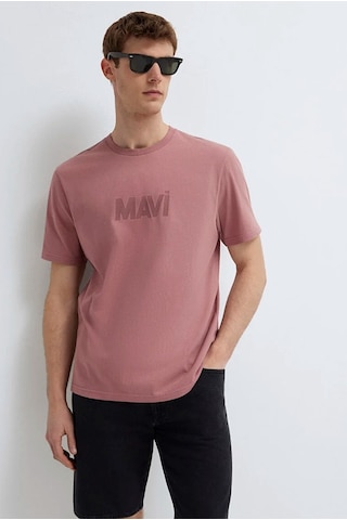 Mavi M0612896-70948 Mavi Logo Baskılı Tişört Erkek T-shirt Pembe