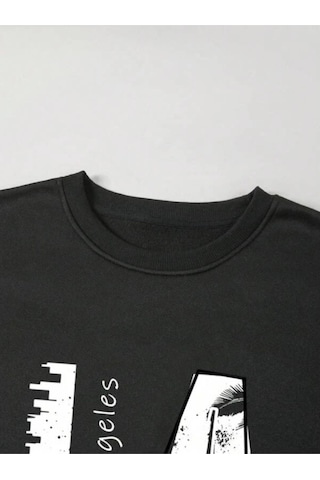 Altamira Erkek La Baskı Bisiklet Yaka Sweatshirt 001