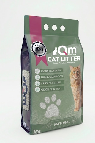 Qm Natural Süper Premium Bentonit Kedi Kumu 10 L