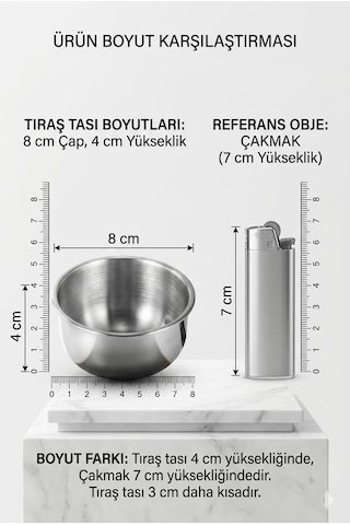 Paslanmaz Çelik Tıraş Tası - Metal Tıraş Tası Sakal Tıraş Tası 715610