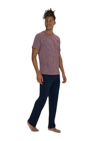 U.s. Polo Assn. Erkek Bordo Flamlı Yuvarlak Yaka Pijama Takımı Kırmızı