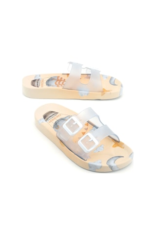 Gezer Yazlık Airblow Islak Zemine Uygun Rahat Taban Ev Banyo Havuz Plaj Günlük Kadın Terlik - Beyaz