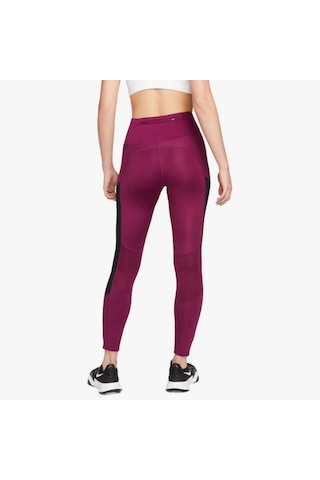 Nike Air Fast Tight Fit 7/8 Running Leggings Dm7487-610 Kadın Spor Tayt Mürdüm