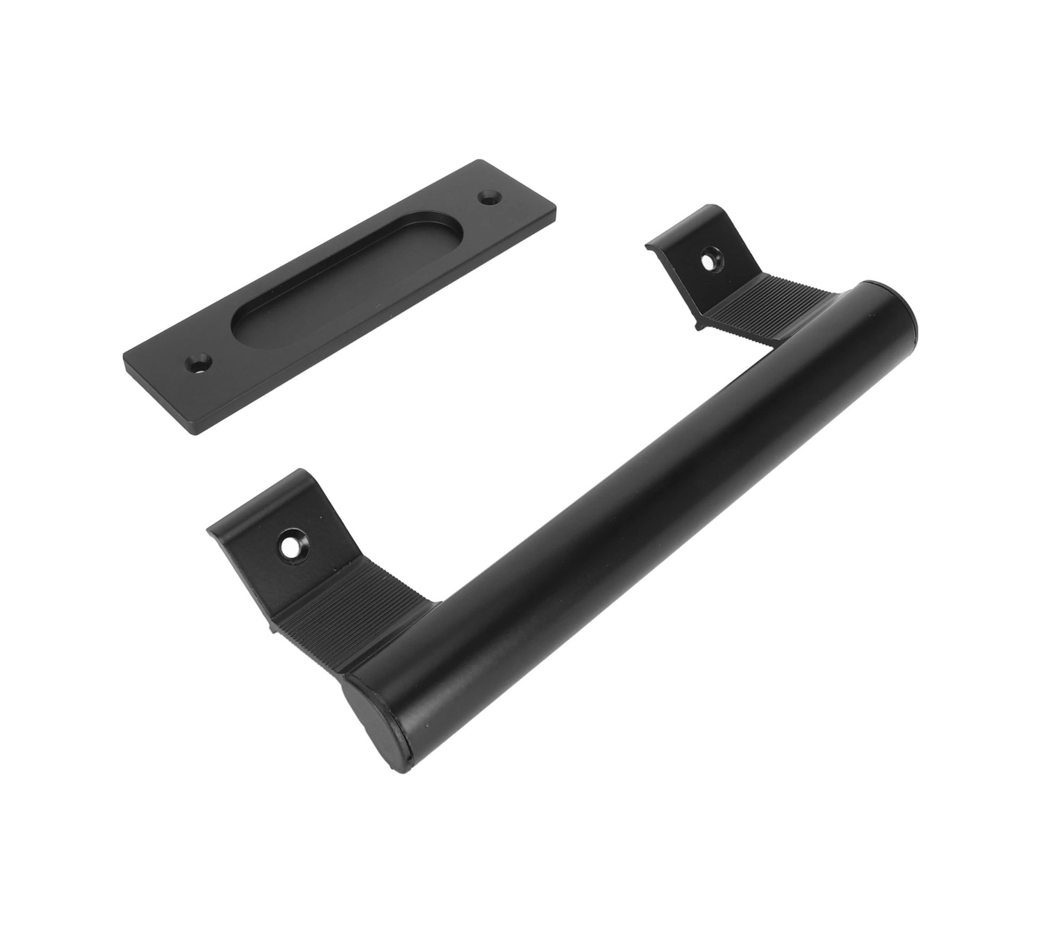 Geeroyoo Alüminyum Zırhlı Kayar Ahşap Kapı Kolu - İki Yönlü Tasarım, Delme Yok, Siyah, Kolay Kurulum, Balkon/depo/giyinme Dolabı Uygulamalı Diğer