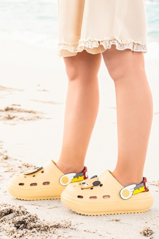 Kiko Kids Twg 755-1 Plaj Havuz Eva Kız Çocuk Terlik Bej