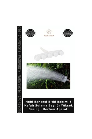 Hobi Bahçesi Bitki Bakımı 5 Kafalı Sulama Başlığı Yüksek Basınçlı Hortum Aparatı
