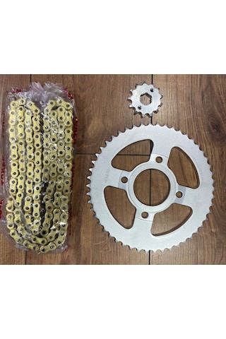 Zincir Dişli Seti Oringli Gold Sarı Zincir Kuba Tk 03 Moto Eay