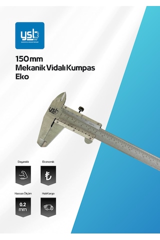 Ysb 150 Mm Mekanik Vidalı Kumpas - Eko Serisi - Ekonomik Ve Dayanıklı