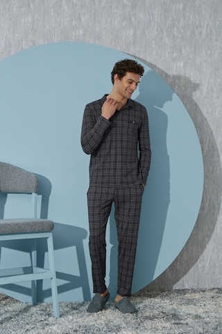 Sevim Erkek Uzun Kol Füme Pijama Takımı C9t4n4o7 001