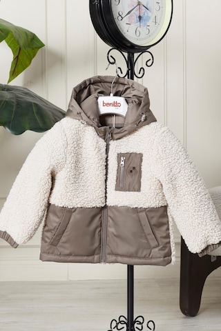 Benitto Kids Peluş Bebek Çocuk Mevsimlik Mont 51309 Camel