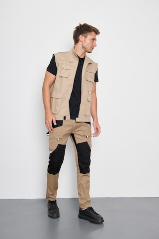 Orange Safety Bej Takım Paris Harman Karışımı Yelek + Pantolon 001