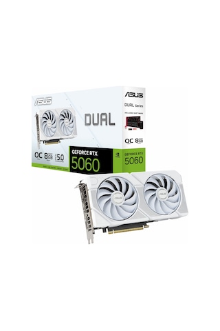 Asus Dual Geforce Rtx 5060 White Oc 8gb Gddr7 128bit Hdmı/dp Ekran Kartı