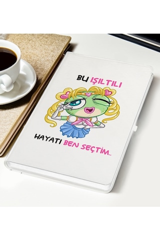 Bk Gift Bu Işıltılı Hayatı Ben Seçtim Tasarımlı Beyaz Defter, Arkadaşa Hediye, Doğum Günü Hediyesi Kobitmeyencom29833 Bk Gift