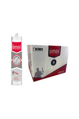 Omex Silikonize Mastik 450 Gr Beyaz 30 Adet Beyaz