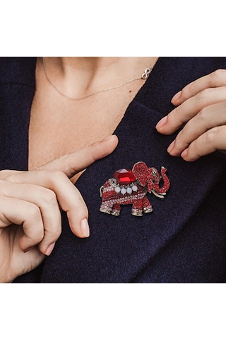 Suntek Gelin Takım Yıldönümü Kırmızı Için Yaka İğnesi Kırmızı