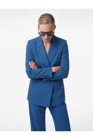 Koton Kruvaze Yaka Uzun Kollu Blazer Ceket Mavi 6sak50103uw