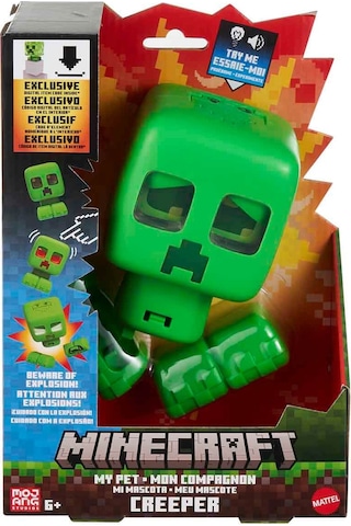 Minecraft Sesli Ve Işıklı Evcil Creeper Figürü Jgx49