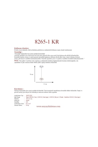 Eray Aydınlatma 8265-1 Krom Led Avize Krom