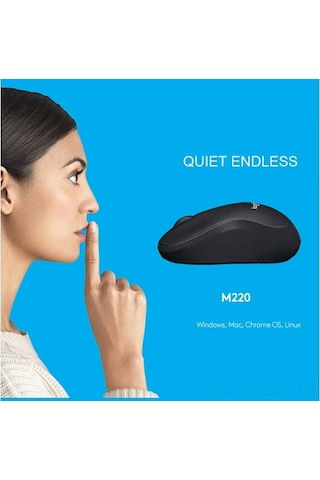 Yaozixa Logitech M220 Kırmızı Kablosuz Sessiz Fare - 2.4ghz Optik Teknoloji, Ergonomik Tasarım, 18 Ay Pil Ömrü, Windows/mac Uyumlu Optik