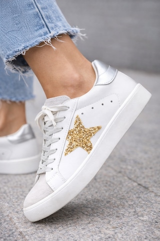 Dadwolf Yıldızlı Sneaker Golden Ghost Super Star Ball Star Hi Star Running Sole Dad Star Rahat Hakiki Deri Beyaz Altın Gold