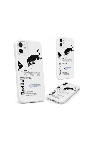 Apple iPhone Uyumlu 15 Pro Red Bull The Edition Telefon Kılıfı Premium Uv Baskılı Silikon Koruyucu Kılıf Beyaz