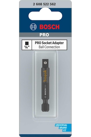 Bosch Pro 1/4 Bits Girişli 1/4 Kare Lokma Adaptörü 2608522562
