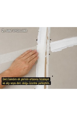 Derz Filesi 48 Mm X 90 Yard Kendinden Yapışkanlı Fiberglas Alçıpan Ek Yeri Çatlak Önleyici File