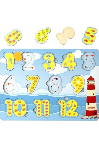 Calimera Toys Ahşap Sayılar Deniz Temalı Puzzle Bultak