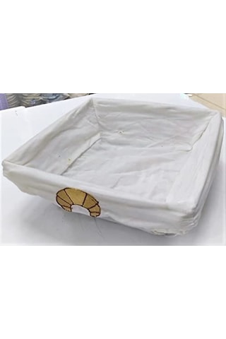 Wicker Serisi Bezli Oval Ahşap Kulplu Hasır Ekmek Sepeti Genel