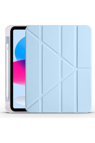 Apple Uyumlu iPad 11.nesil 2025 Kılıf Zore Tri Folding Kalem Bölmeli Standlı Kılıf Kapaklı Kılıf