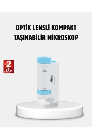 Taşınabilir Eğitim Mikroskobu 80x 200x Led Işıklı Ve Darbeye Dayanıklı - Lisinya Standart