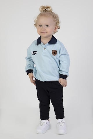 Erkek Bebek&çocuk İki İplik Kumaş Orta Kalınlıkta Polo Yaka Örme Basic Alt Üst Eşofman Takımı 001