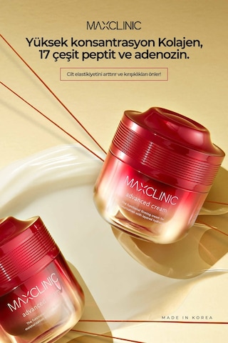 Maxclinic   Ve  17 Çeşit Peptit Ve Kolajen Içeren Advanced Cream