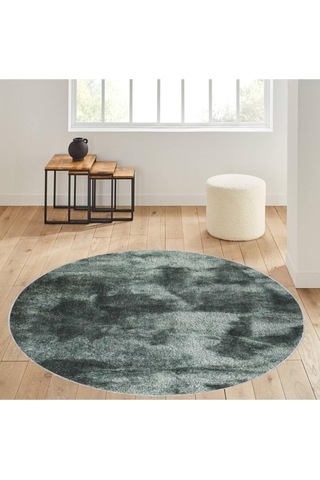 Rovigo Home Dijital Baskı Yıkanabilir Kaymaz Taban Yuvarlak Halı Rvg7091 140x140cm Çok Renkli