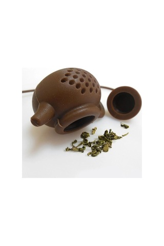 Çaydanlık Tasarımlı Çay Demleme Süzgeci Sarı