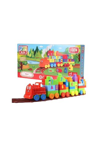 Play Blox Oyuncak Tren Seti 77 Parça Sayılar Ve Alfabe Treni Parlak Renkler Mega Blok Seti 2397