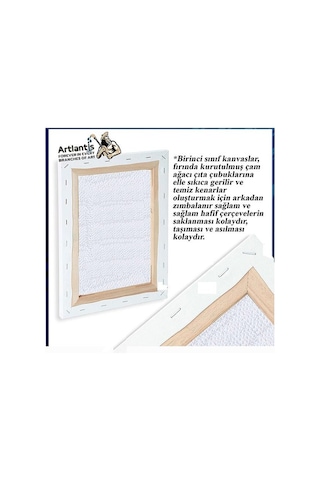 Guaj Boya Hobi Boyama Seti 35 x 50 CM Tuval 12li Guaj Boya Tüp Resim Paleti ve Fırça Seti 6lı Çok Renkli