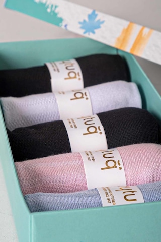 Aytuğ Kadın Bambu Soket Çorap 5 Çift Özel Kutulu, 5 Renk 34018 Renkli Çok Renkli