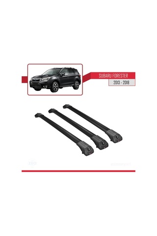 Subaru Forester 2013-2018 Arası İle Uyumlu Ace-1 Ara Atkı Tavan Barı Siyah 3 Adet Bar