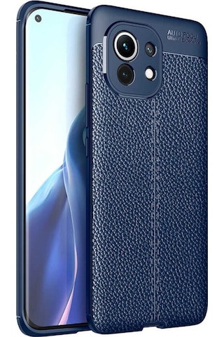 Xiaomi Mi 11 Kılıf Niss Deri Görünümlü Silikon Kapak