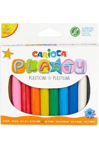 Carioca Plasty Kurumayan Oyun Hamuru 10 Renk 200 Gr.  42173
